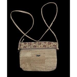 CARPEL PORTUGAL Crossbody Bag W Zipper Pocket Vegan Cork EUC‎